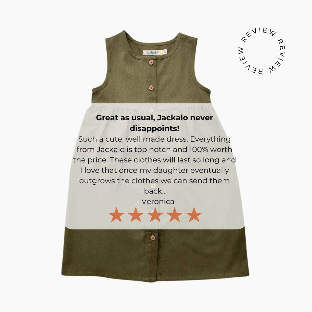 Jo Dress - Dark Olive - Organic Cotton — product image 7
