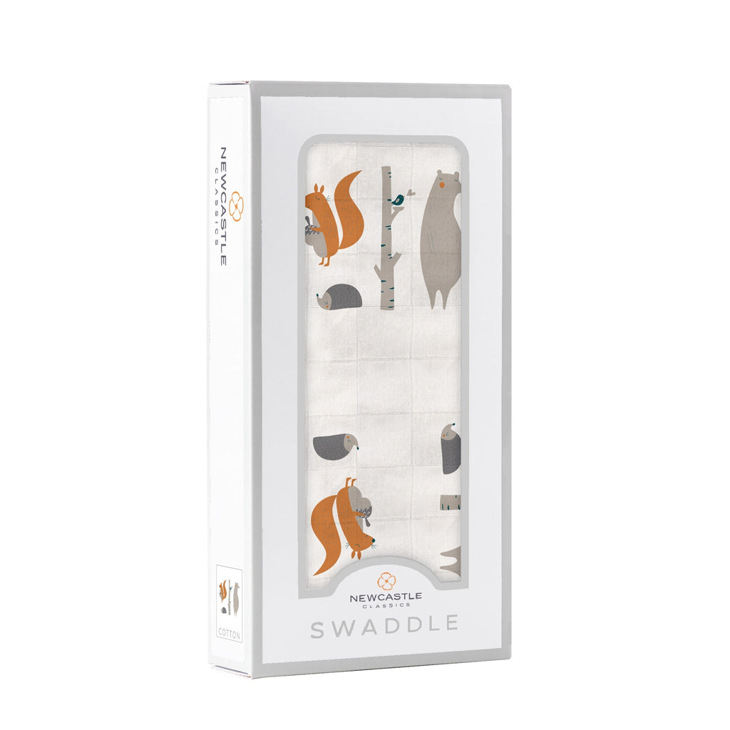 Forest Friends Cotton Muslin Swaddle — product image 3