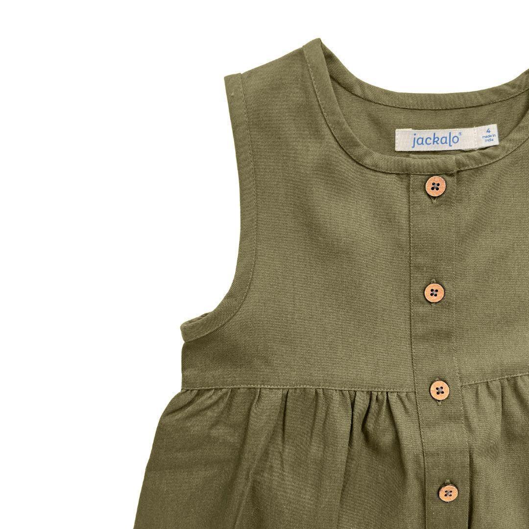 Jo Dress - Dark Olive - Organic Cotton — product image 2