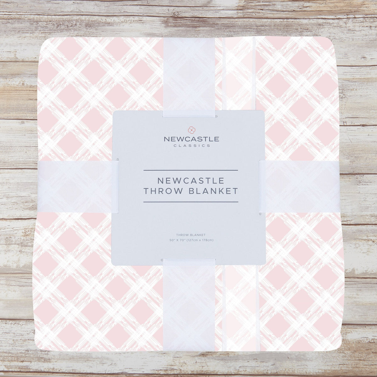Primrose Pink Plaid Cotton Muslin Throw Blanket — product image 2