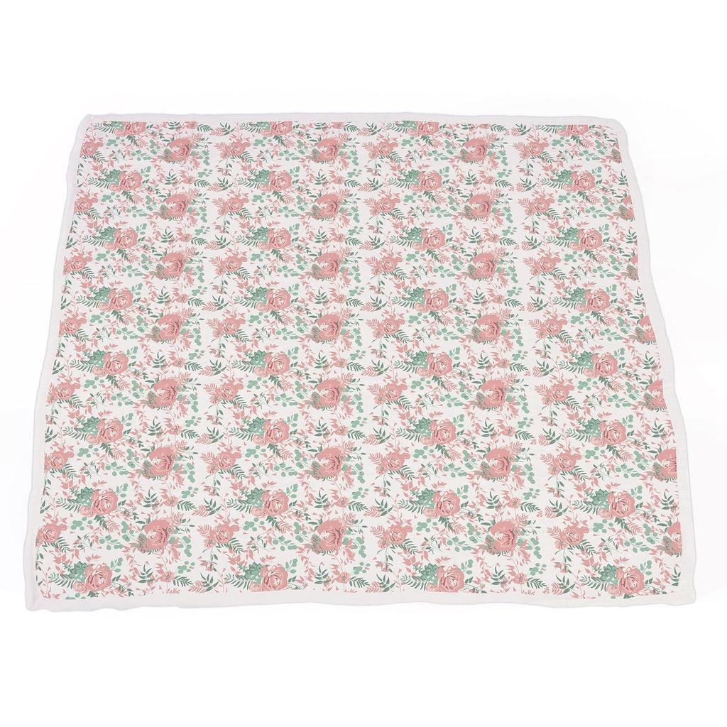 Desert Rose & Jade Polka Dot Cotton Muslin Blanket — product image 5